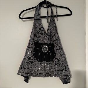 Vintage Boston Proper Bandana Halter Top